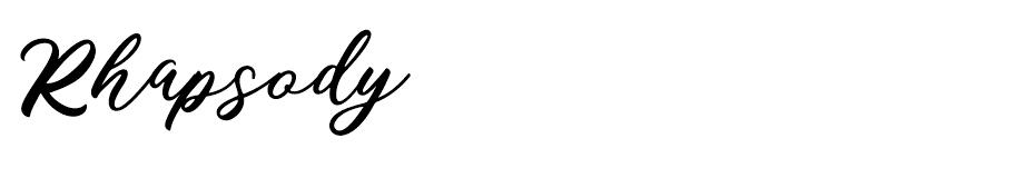 Rhapsody font