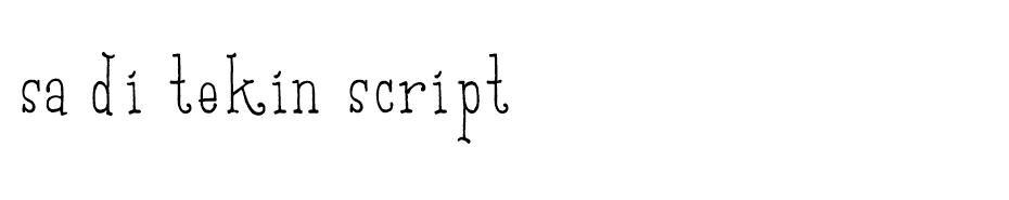 Sadi Tekin Script font