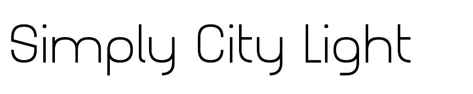 Simply City font