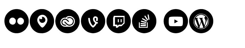 Social Media Circled font