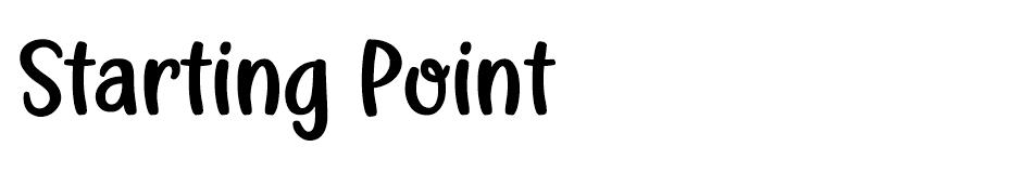 Starting Point font