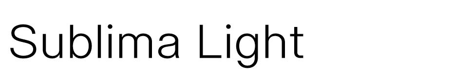 Sublima font