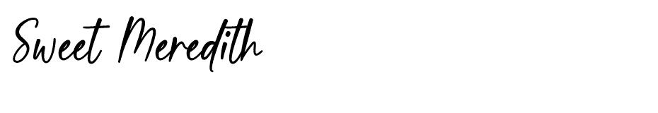Sweet Meredith font