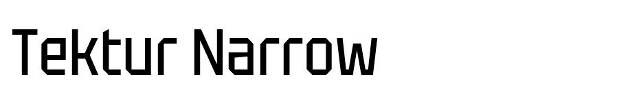 Tektur Narrow font