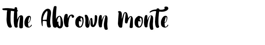 The Abrown Monte font