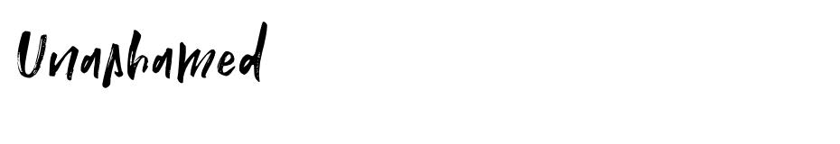 Unashamed font