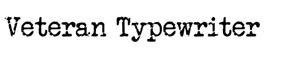 Veteran Typewriter font