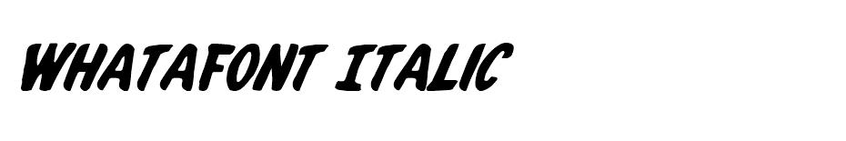 Whatafont Italic font