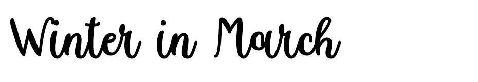 Winter in March font