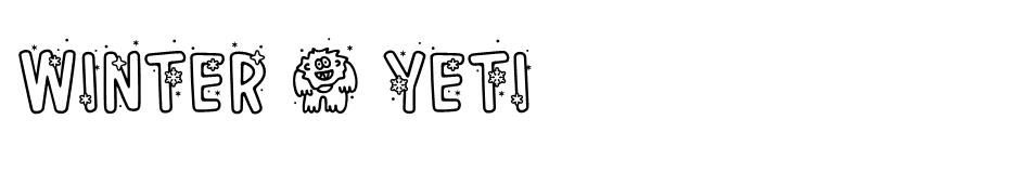 Winter Yeti font
