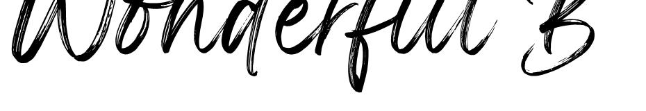 Wonderful Branding font