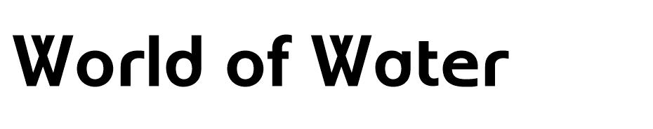 World of Water Font font