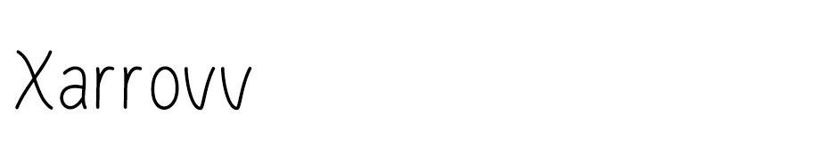 Xarrovv Font font