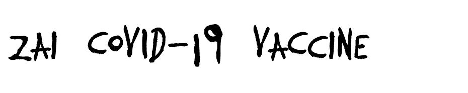zai Covid-19 Vaccine font