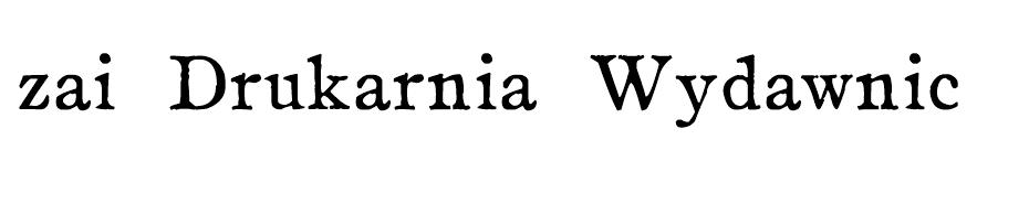  Drukarnia Wydawnicza 1870 Font font