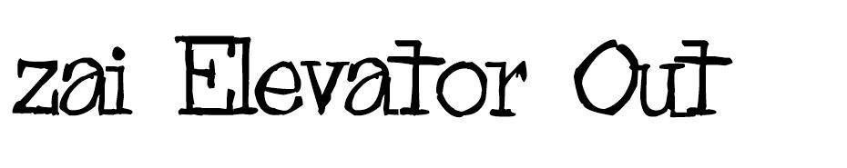  Elevator Out Of Order Font