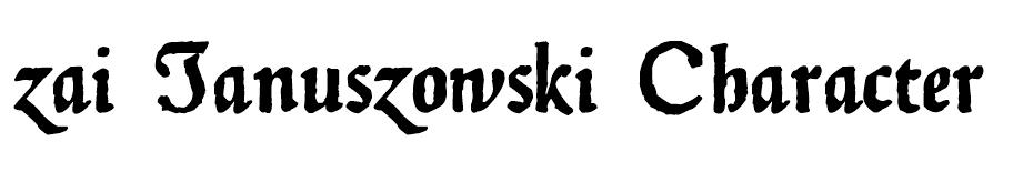 zai Januszowski  font