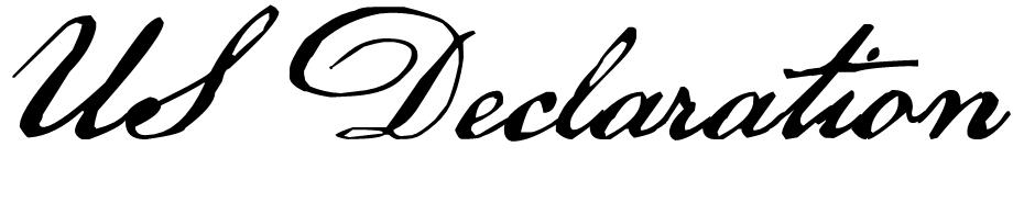  US Declaration Font