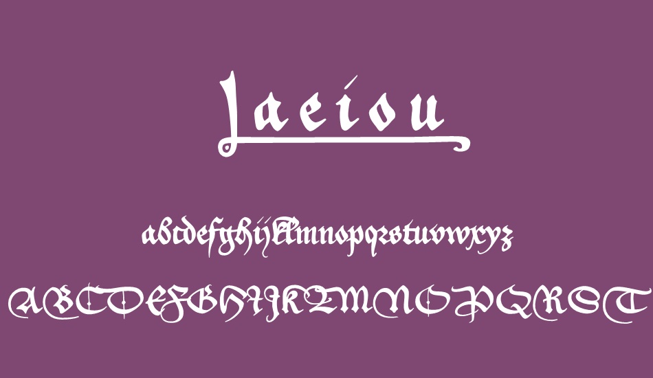 -a-e-i-o-u font