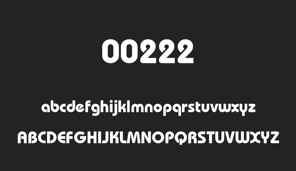 00222 font