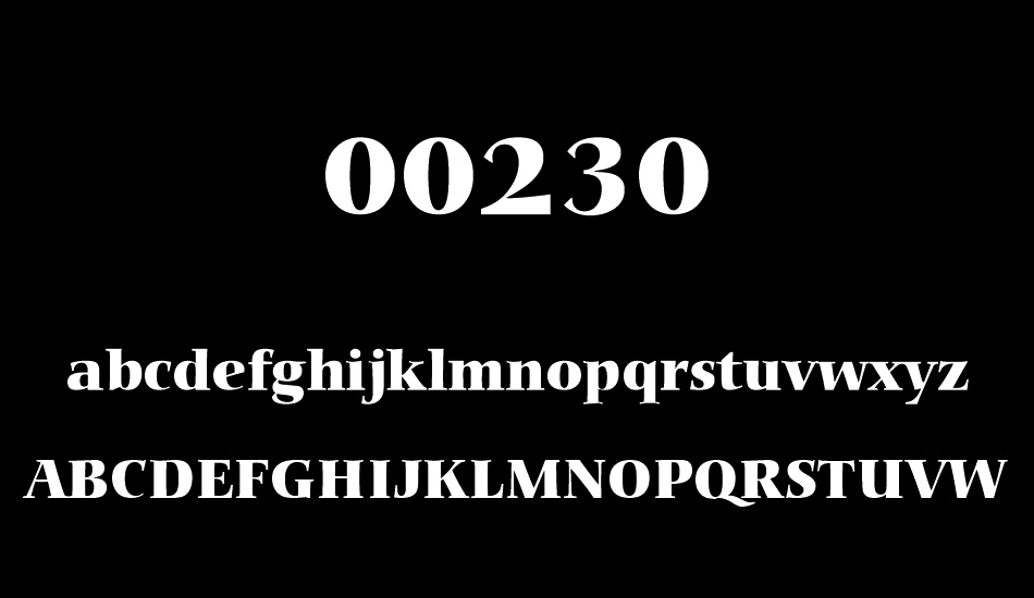 00230 font