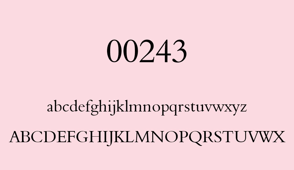 00243 font