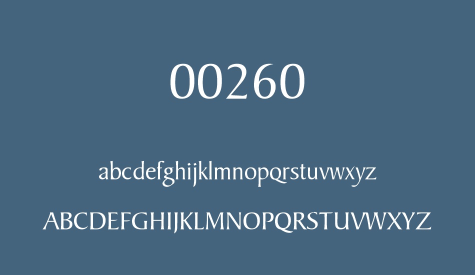 00260 font