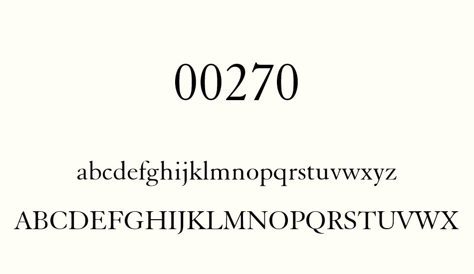 00270 font