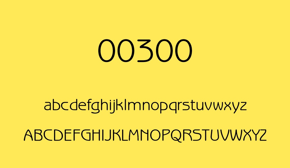 00300 font