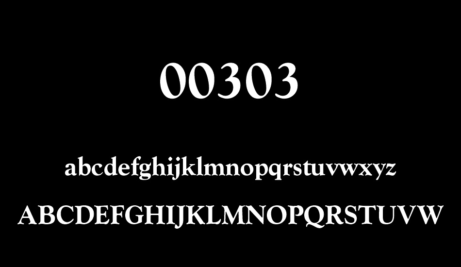 00303 font