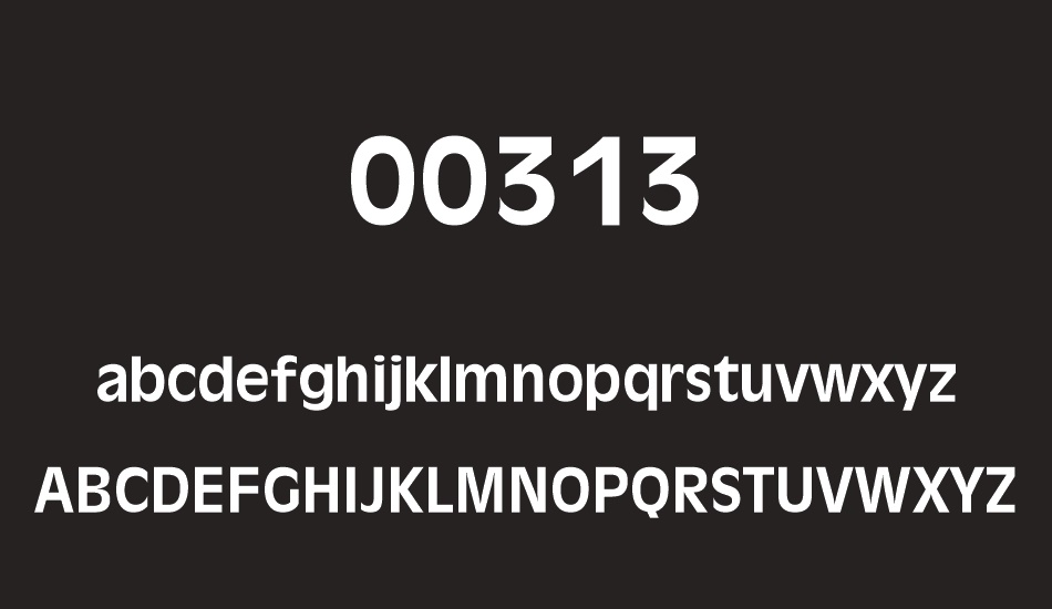 00313 font