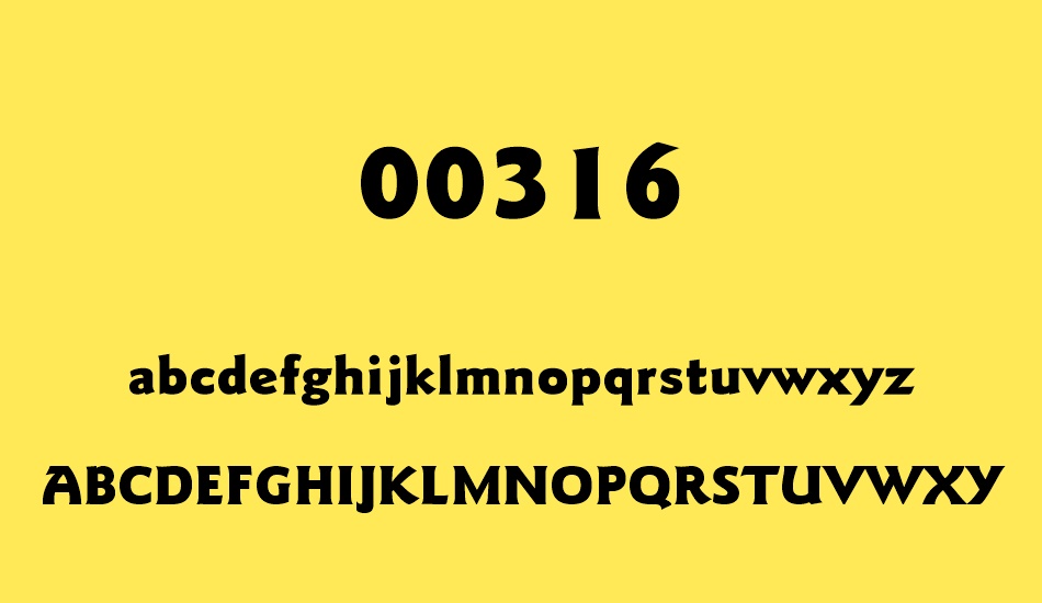 00316 font