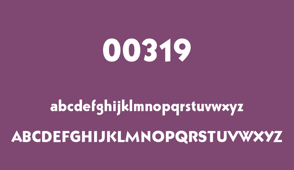 00319 font