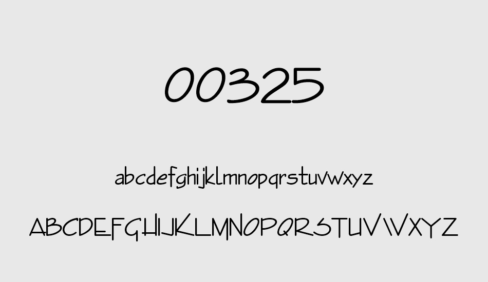 00325 font