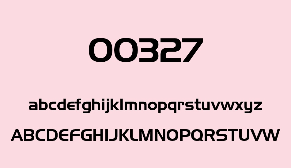 00327 font