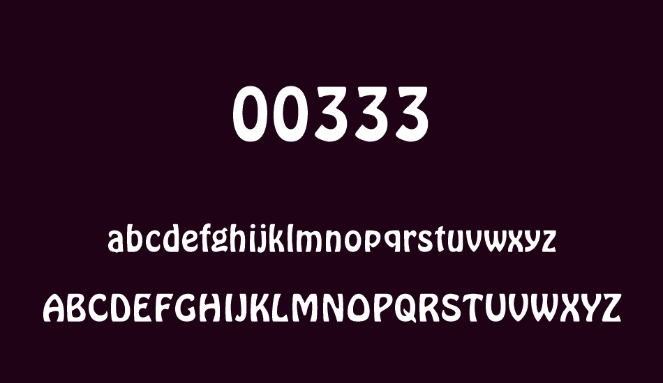 00333 font