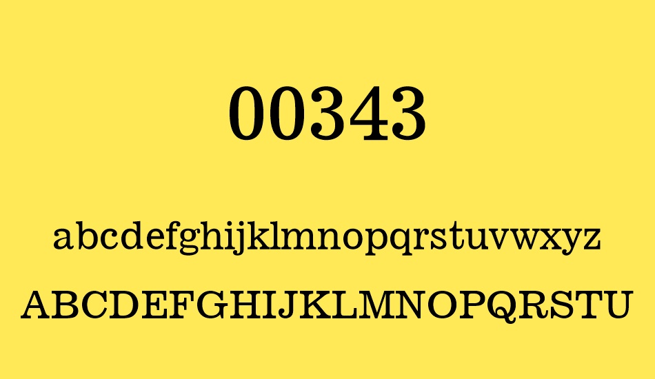 00343 font