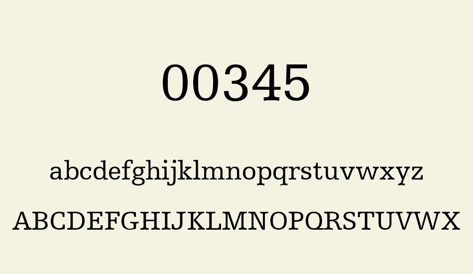 00345 font