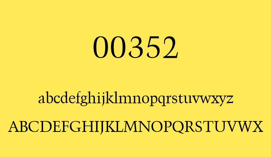 00352 font