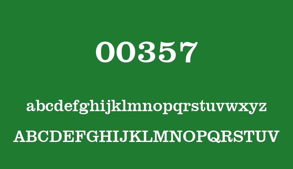 00357 font