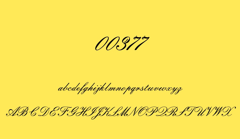 00377 font