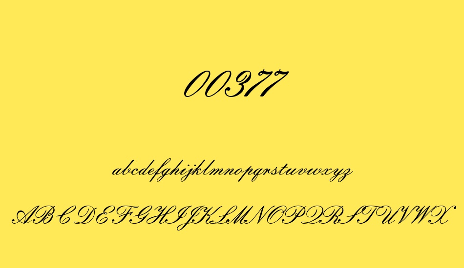 00377 font