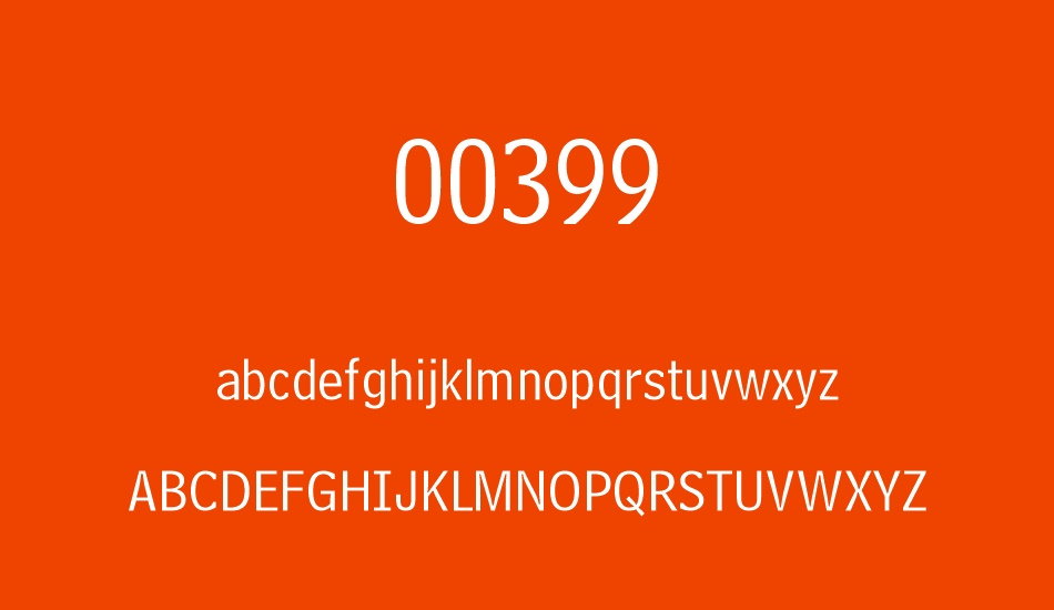 00399 font