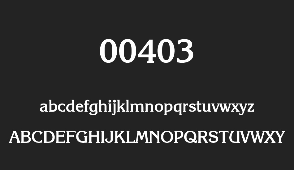 00403 font