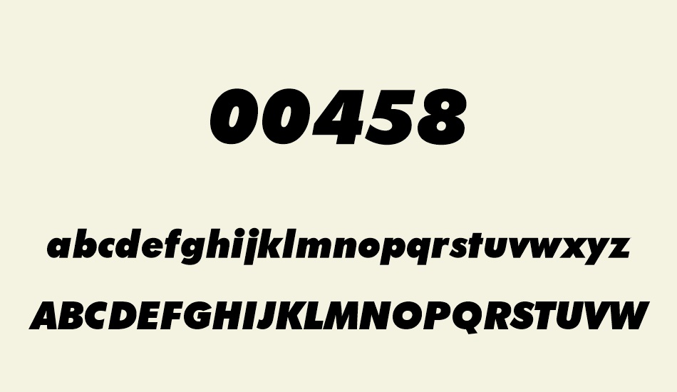 00458 font