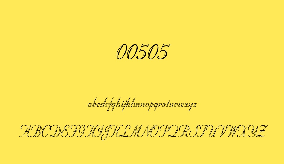 00505 font