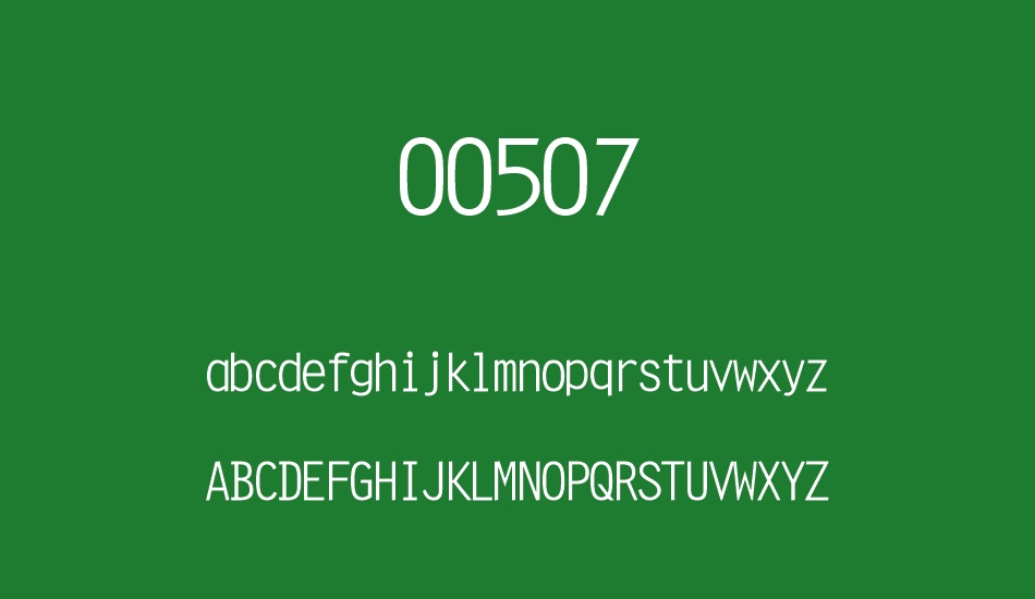 00507 font