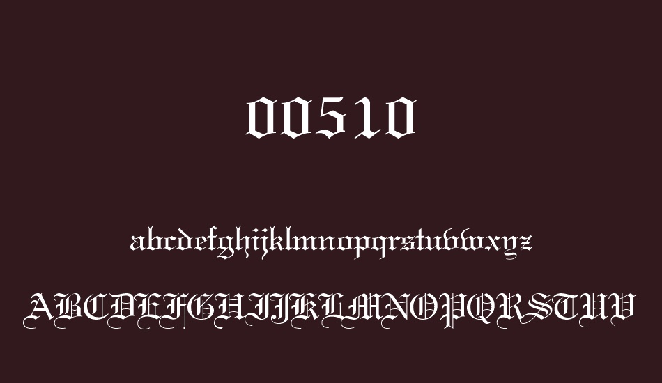 00510 font