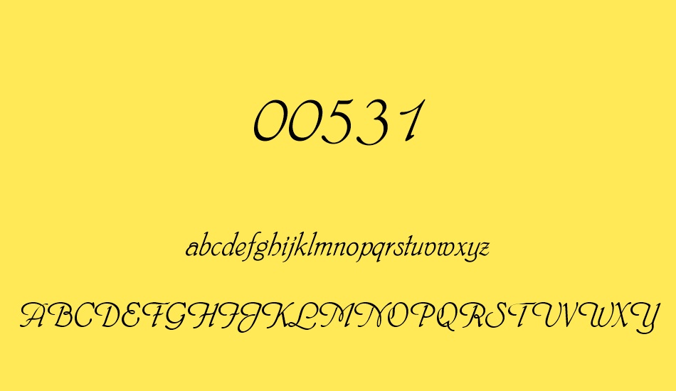 00531 font