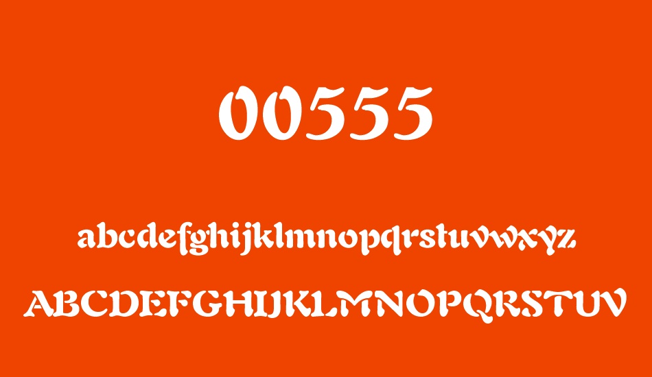 00555 font